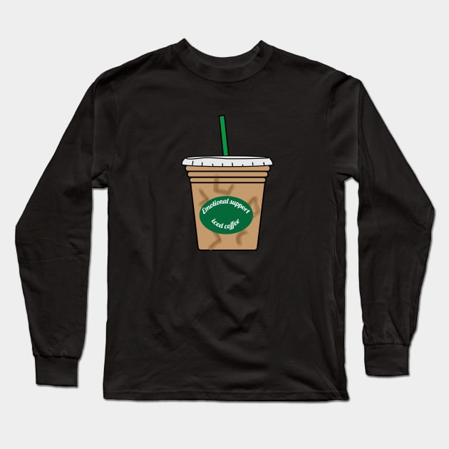 emotional support iced coffee Long Sleeve T-Shirt by 4wardlabel